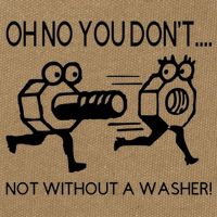 Oh No You Don't Not Without A Washer Funny Mechanic Cotton Canvas Backpack
