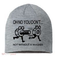 Oh No You Don't Not Without A Washer Funny Mechanic Sustainable Beanie