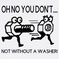 Oh No You Don't Not Without A Washer Funny Mechanic Flatbill Hat