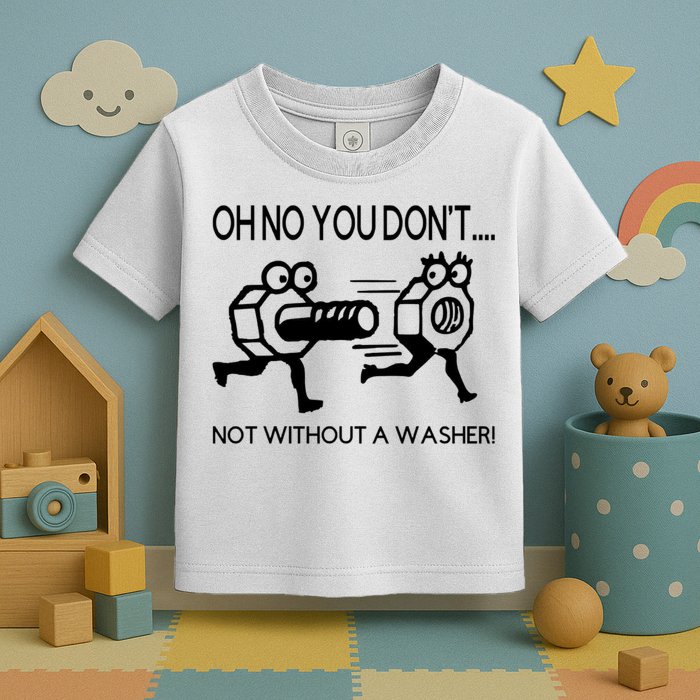 Oh No You Don't Not Without A Washer Funny Mechanic Toddler T-Shirt