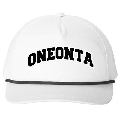 Oneonta New York Varsity Style Vintage Red Snapback Five-Panel Rope Hat