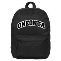 Oneonta New York Varsity Style Vintage Red 16 in Basic Backpack