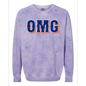 Omg New York Baseball Colorblast Crewneck Sweatshirt