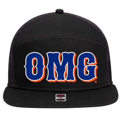 Omg New York Baseball 7 Panel Mesh Trucker Snapback Hat