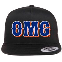 Omg New York Baseball Flat Bill Trucker Hat