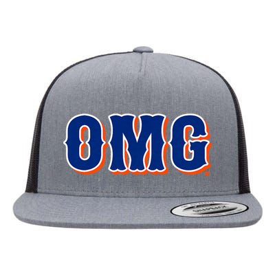 Omg New York Baseball Flat Bill Trucker Hat