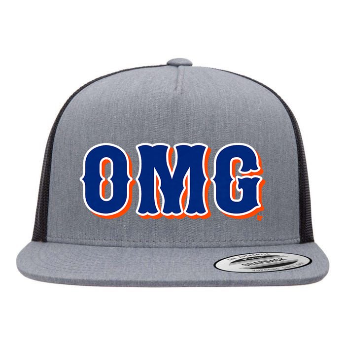 Omg New York Baseball Flat Bill Trucker Hat