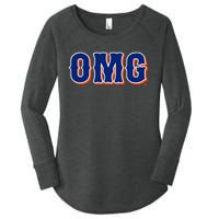 Omg New York Baseball Women's Perfect Tri Tunic Long Sleeve Shirt