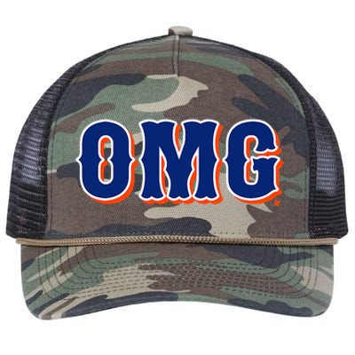 Omg New York Baseball Retro Rope Trucker Hat Cap