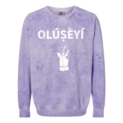 Oluseyi Nigeria Yoruba Name Colorblast Crewneck Sweatshirt