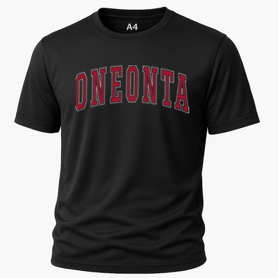 Oneonta New York Souvenir College Style Red Performance Shirt