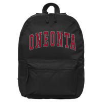 Oneonta New York Souvenir College Style Red 16 in Basic Backpack