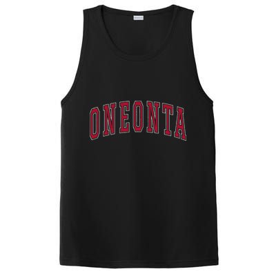 Oneonta New York Souvenir College Style Red PosiCharge Competitor Tank