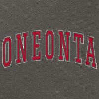 Oneonta New York Souvenir College Style Red Cotton Canvas Backpack