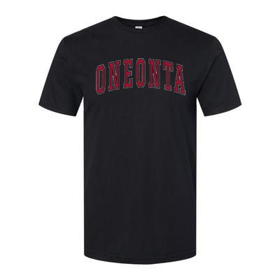 Oneonta New York Souvenir College Style Red Softstyle® CVC T-Shirt