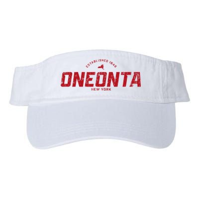 Oneonta New York Ny Vintage Athletic Red Sports Visor