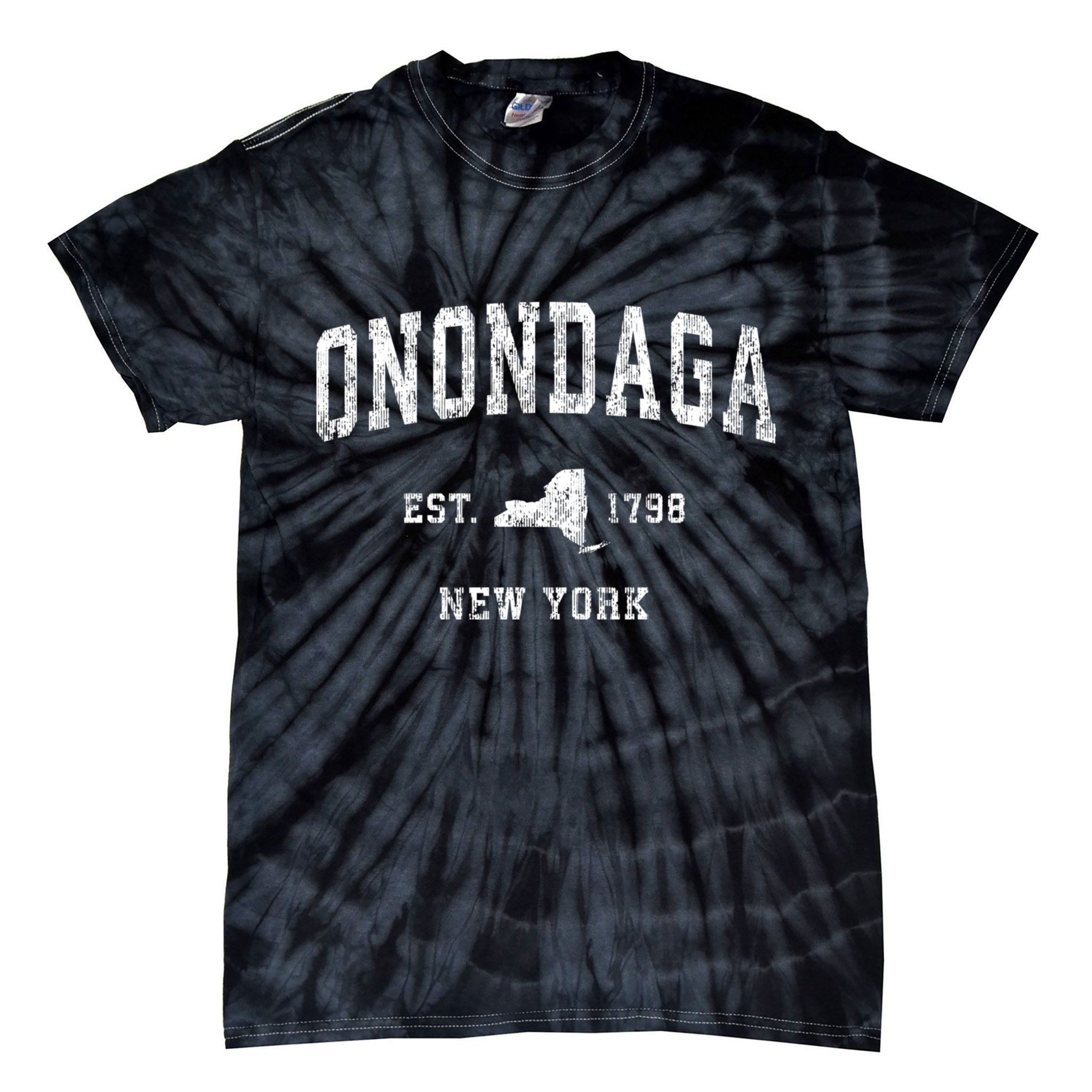 Onondaga New York Ny Vintage Athletic Sports Tie-Dye T-Shirt