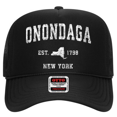 Onondaga New York Ny Vintage Athletic Sports Trucker Hat