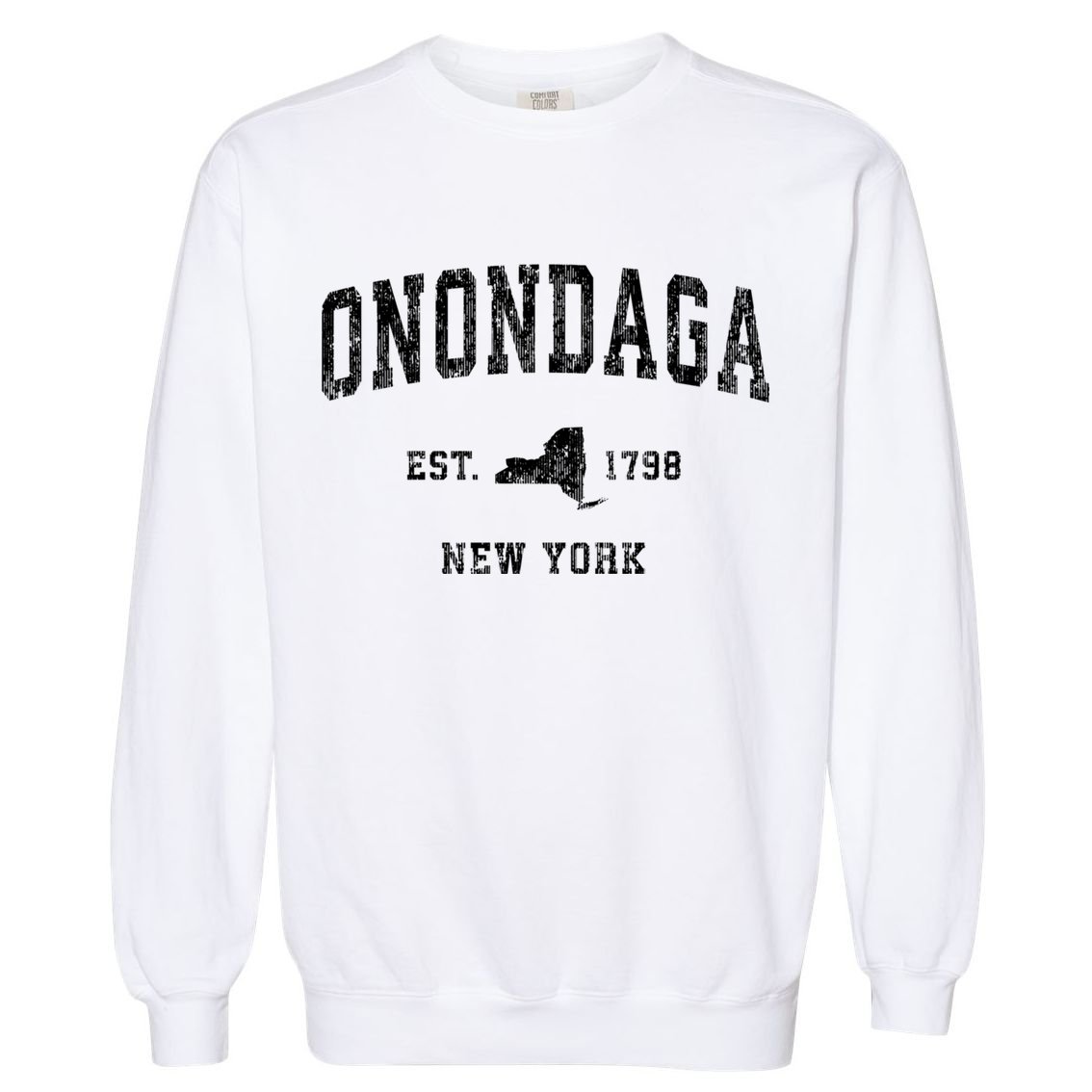 Onondaga New York Ny Vintage Athletic Sports Garment-Dyed Sweatshirt