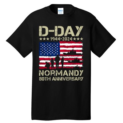 Operation Overlord 1944 Dday 2024 80th Anniversary Normandy Tall T-Shirt