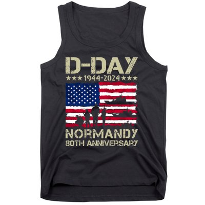 Operation Overlord 1944 Dday 2024 80th Anniversary Normandy Tank Top