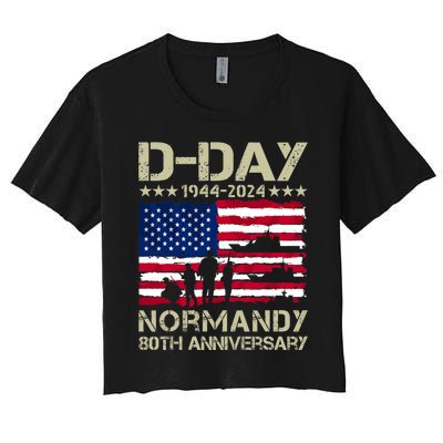 Operation Overlord 1944 Dday 2024 80th Anniversary Normandy Women's Crop Top Tee