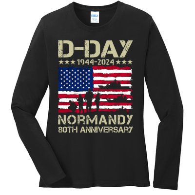 Operation Overlord 1944 Dday 2024 80th Anniversary Normandy Ladies Long Sleeve Shirt