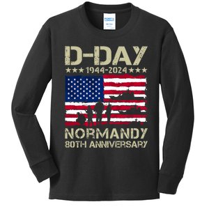 Operation Overlord 1944 Dday 2024 80th Anniversary Normandy Kids Long Sleeve Shirt