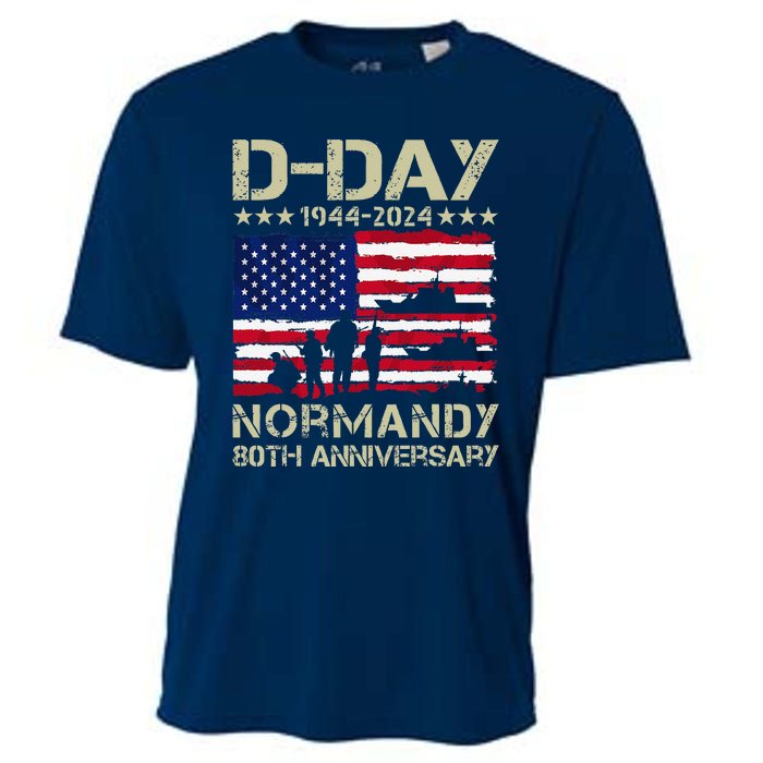 Operation Overlord 1944 Dday 2024 80th Anniversary Normandy Cooling Performance Crew T-Shirt