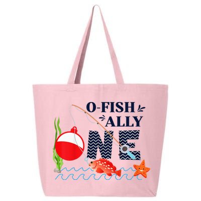 o-Fish-Ally One 1st First Birthday Party Outfit Fishing  25L Jumbo Tote