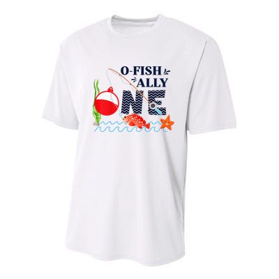 o-Fish-Ally One 1st First Birthday Party Outfit Fishing  Youth Performance Sprint T-Shirt