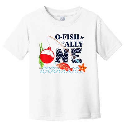 o-Fish-Ally One 1st First Birthday Party Outfit Fishing  Toddler T-Shirt
