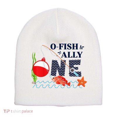 o-Fish-Ally One 1st First Birthday Party Outfit Fishing  Short Acrylic Beanie