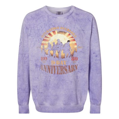 Operation Overlord 1944 Dday 2024 80th Anniversary Colorblast Crewneck Sweatshirt