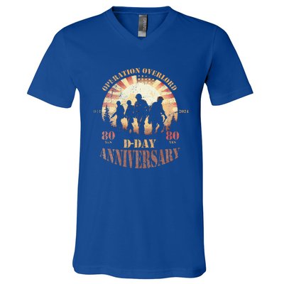 Operation Overlord 1944 Dday 2024 80th Anniversary V-Neck T-Shirt