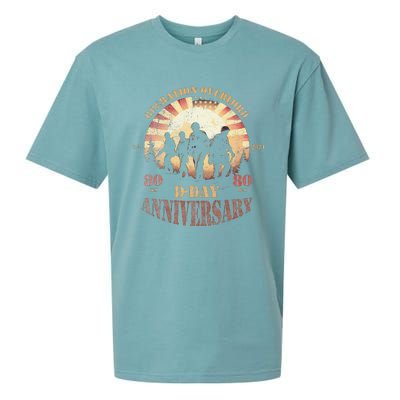 Operation Overlord 1944 Dday 2024 80th Anniversary Sueded Cloud Jersey T-Shirt