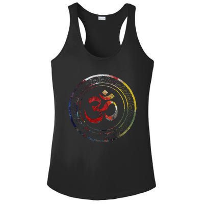 Om Ohm Aum Symbol Spiritual Yoga Gift  Ladies PosiCharge Competitor Racerback Tank