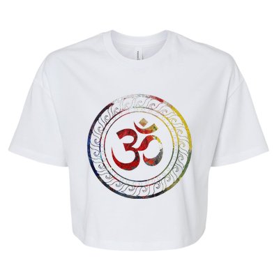 Om Ohm Aum Symbol Spiritual Yoga Gift  Bella+Canvas Jersey Crop Tee