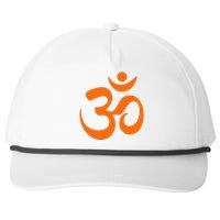 Om Omkar Aum Symbol Orange Graphic Spiritual Yoga Meditation Snapback Five-Panel Rope Hat