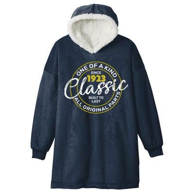 One Of A Kind Since 1923 Classic 100th Birthday Hooded Wearable Blanket