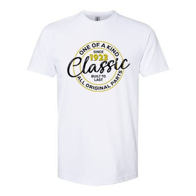 One Of A Kind Since 1923 Classic 100th Birthday Softstyle® CVC T-Shirt