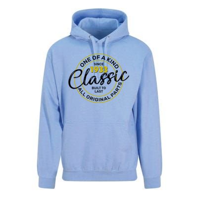 One Of A Kind Since 1933 Classic 90th Birthday Unisex Surf Hoodie