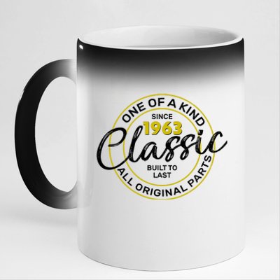 One Of A Kind Since 1963 Classic 60th Birthday 11oz Black Color Changing Mug