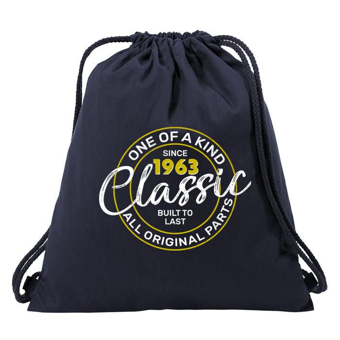 One Of A Kind Since 1963 Classic 60th Birthday Drawstring Bag
