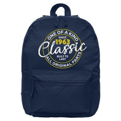 One Of A Kind Since 1963 Classic 60th Birthday 16 in Basic Backpack