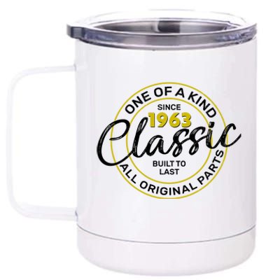 One Of A Kind Since 1963 Classic 60th Birthday 12 oz Stainless Steel Tumbler Cup