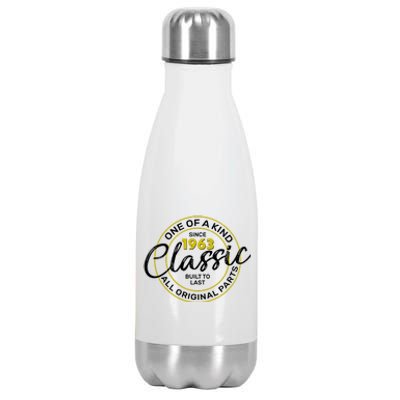 One Of A Kind Since 1963 Classic 60th Birthday Stainless Steel Insulated Water Bottle