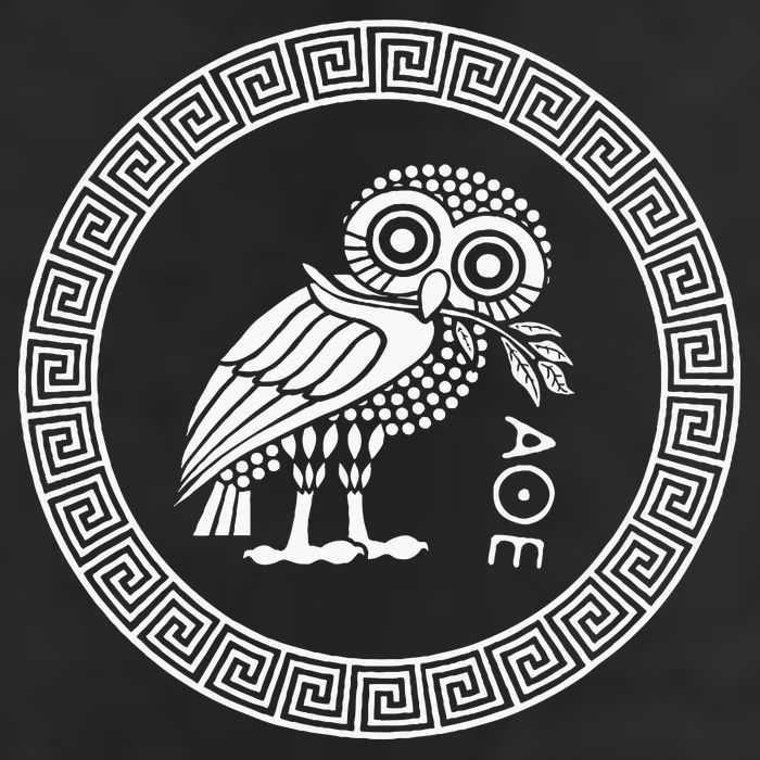 Owl Of Athena 7 Panel Mesh Trucker Snapback Hat