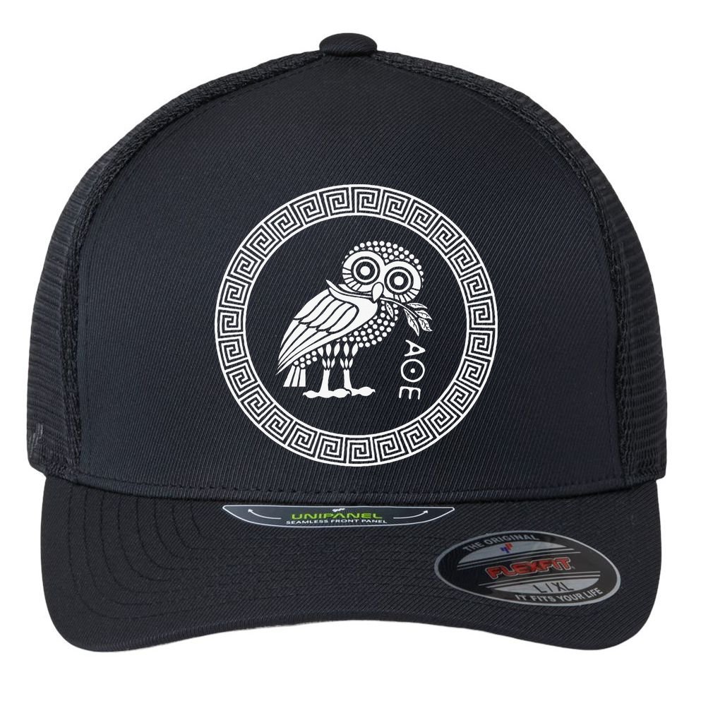 Owl Of Athena Flexfit Unipanel Trucker Cap
