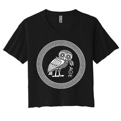 Owl Of Athena Women's Crop Top Tee